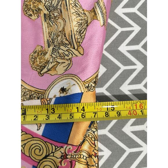 NEW AAKAA Boho Maxi Dress L Paisley Scarf Print Spaghetti Strap Wedding Guest - Picture 8 of 8